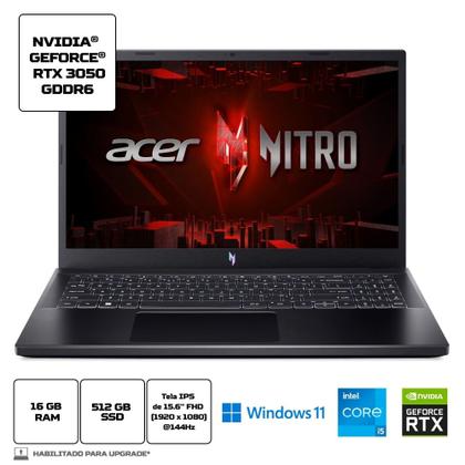 Acer Nitro V 15 ANV15-51-52QB aberto